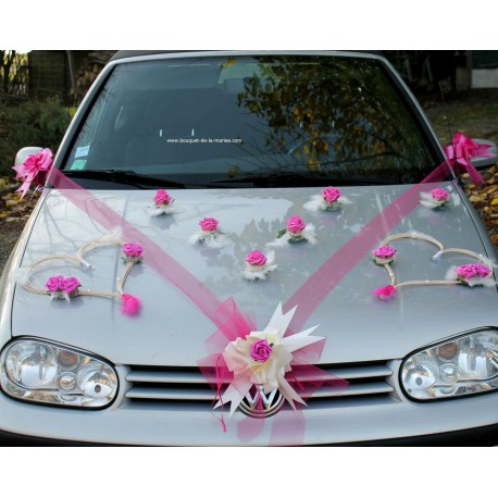 ♥ Magnifique déco de voiture pour votre mariage
